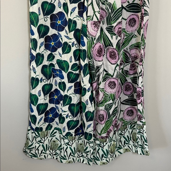 🌴Anthropologie Floral Wide-Leg Pants in Blue, Green, Pink - Picture 10 of 16
